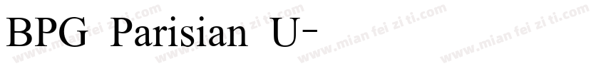 BPG Parisian U字体转换